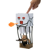 Mattel Minecraft Movie Ghast mit Feuerattacke, Spielfigur Actionfigur-Set mit Lichteffekten