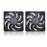 Noctua NF-A12x25 G2 PWM Sx2-PP chromax.black, Gehäuselüfter schwarz, PWM-Anschluss, 2 Lüfter, 120 mm