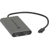 Sonnet Adapter Thunderbolt 3 > Dual HDMI 2.0 grau/schwarz