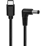 goobay USB-C > DC-Kabel 5 V/3 A, Stromversorgung schwarz/silber, 1,5 m