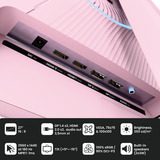 Arozzi Nova 27T2K180, Gaming-Monitor 68.6 cm (27 Zoll), pink, QHD, IPS, HDMI, DP, Lautsprecher, 180Hz Panel