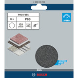 Bosch Schleifblatt F355 Best for Coatings and Composites, Ø 125mm, K80 10 Stück, für Winkelschleifer