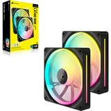 Corsair iCUE LINK LX140 RGB, Gehäuselüfter schwarz, 2er Pack, 140 mm