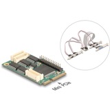 DeLOCK Mini PCIe I/O PCIe full size 4 x Seriell RS-232, 1 x Parallel 