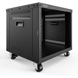 Digitus Universal 19-Zoll Equipment Rack mit Rollen, Rack, Server-Gehäuse schwarz, 8 Höheneinheiten