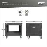 Digitus Universal 19-Zoll Equipment Rack mit Rollen, Rack, Server-Gehäuse schwarz, 8 Höheneinheiten