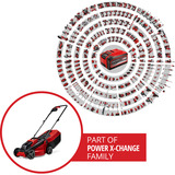EINHELL Power X-Change Akku-Rasenmäher GE-CM 18/30 Li, 18Volt rot/schwarz, Li-Ionen Akku 3,0Ah
