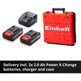 EINHELL Professional Akku-Bohrschrauber TE-CD 18/50 Li BL, 18Volt rot/schwarz, 2x Li-Ionen Akku 2,0Ah