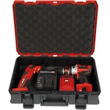 Einhell Systemkoffer E-Case S-F foam, Werkzeugkiste schwarz/rot, mit 2 Schaumstoffeinlagen