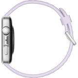 Huawei Watch Fit 4 (Seiya-B19F), Smartwatch silber, violettes Fluorelastomer-Armband