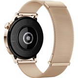Huawei Watch GT 3, Smartwatch schwarz/gold, 42mm; Armband: Gold, Milanaise-Armband