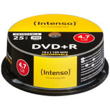 Intenso DVD+R 4,7 GB, DVD-Rohlinge 16fach, 25 Stück, bedruckbar