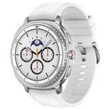 SAMSUNG Galaxy Watch8 Classic, Smartwatch weiß, 46mm, Bluetooth, Hybrid-Armband