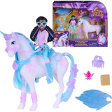Spin Master Unicorn Academy - Glacier's Gemstone-Abenteuer mit Layla, Spielfigur mit 13 Zubehörteilen