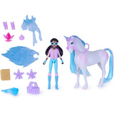 Spin Master Unicorn Academy - Glacier's Gemstone-Abenteuer mit Layla, Spielfigur mit 13 Zubehörteilen