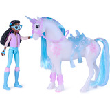 Spin Master Unicorn Academy - Glacier's Gemstone-Abenteuer mit Layla, Spielfigur mit 13 Zubehörteilen