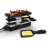 Tefal Raclette-Grill Plug&Share RE2308 schwarz/silber, 400 Watt, für 2 Personen, erweiterbar