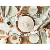 Tefal Servierpfanne LOV Gusseisen Ø 28cm beige, mit Deckel, 3,8 Liter