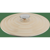 Tefal Servierpfanne LOV Gusseisen Ø 28cm beige, mit Deckel, 3,8 Liter