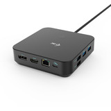 i-tec USB-C Triple Display Docking Station, Dockingstation USB-C, HDMI, DP, PD, mit Ladegerät