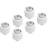 Alphacool Eiszapfen 16/10mm Anschraubtülle G1/4 - White Sixpack, Verbindung weiß, für weiche Schläuche (PVC, Silikon, Neoprene)