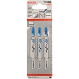 Bosch Professional Stichsägeblatt T 118 G Basic for Metal, 92mm 3 Stück