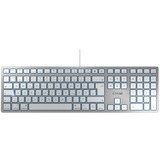 CHERRY KC 6000C FOR MAC, Tastatur silber/weiß, DE-Layout, SX-Scherentechnologie