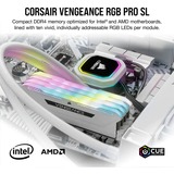 Corsair DIMM 64 GB DDR4-3200 (4x 16 GB) Quad-Kit, Arbeitsspeicher weiß, CMH64GX4M4E3200C16W, Vengeance RGB PRO SL, INTEL XMP