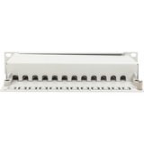 Digitus 10" Patchpanel DN-91612S-EA-G, 12-Port, Cat.6a grau, 1HE, Rack Mount, geschirmt