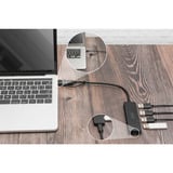 Digitus USB 3.0 Hub 4-Port Slim Line, USB-Hub schwarz