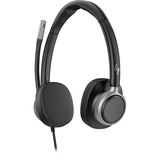 HP Poly Mission 625 kabelgebundenes Stereo-USB-Headset schwarz, USB Type-C und Type-A, PU-Leder-Ohrpolster (Oberflächenmaterial)