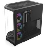 HYTE Y50 Pitch Black, Tower-Gehäuse schwarz, Tempered Glass x 3