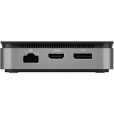 ICY BOX IB-DK408-C41, Dockingstation anthrazit, USB-C, USB-A, HDMI, DisplayPort, RJ-45