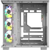 Thermaltake View 380 XL WS ARGB Snow White, Tower-Gehäuse weiß/holz, Tempered Glass x 2, Holz-Struktur