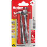 fischer Langschaftdübel HybridPower 10x90 FUS K rot/grau, 4 Stück