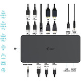 i-tec USB 3.0 / USB-C / Thunderbolt 3 Professional Dual 4K Display Docking Station Gen2 Power Delivery 100W, Dockingstation schwarz, Anschluss per USB/Thunderbolt 3/4