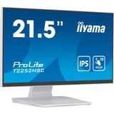 iiyama ProLite T2252MSC-W2, LED-Monitor 55 cm (21 Zoll), weiß, Touch, FHD, HDMI