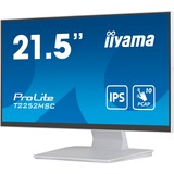iiyama ProLite T2252MSC-W2, LED-Monitor 55 cm (21 Zoll), weiß, Touch, FHD, HDMI