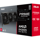 ASUS Radeon RX 9070 OC PRIME EVO Edition 16GB, Grafikkarte grau, RDNA4, GDDR6, 3x DisplayPort, 1x HDMI