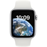 Apple Watch SE (2022), Smartwatch silber, 44mm, Sportarmband, Aluminium-Gehäuse, LTE