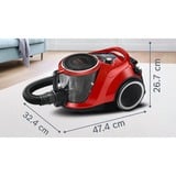 Bosch Home Serie 6 ProAnimal BGC41PET, Bodenstaubsauger rot/schwarz