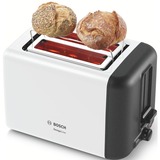 Bosch Kompakt-Toaster DesignLine TAT3P421DE weiß/schwarz, 970 Watt, für 2 Scheiben Toast