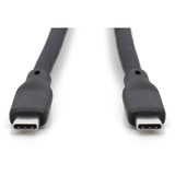 Digitus USB 3.2 Gen 2 Silikon-Anschlusskabel USB-C > USB-C schwarz, 1 Meter, PD, Laden mit bis zu 100 Watt