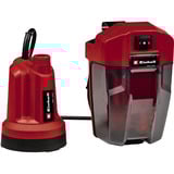 EINHELL Power X-Change Akku-Klarwasserpumpe GE-SP 18 LL Li, 18Volt, Tauch- / Druckpumpe rot/schwarz, Li-Ionen Akku 4Ah