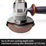 EINHELL Power X-Change Akku-Winkelschleifer TE-AG 18/115-2 Li - Solo, 18Volt rot/schwarz, ohne Akku und Ladegerät