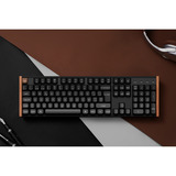 Keychron K10 HE, Gaming-Tastatur schwarz/holz, DE-Layout, Gateron Double-Rail Magnetic Nebula, Hot-Swap, Aluminiumrahmen, RGB