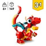 LEGO 31145 Creator 3-in-1 Roter Drache, Konstruktionsspielzeug 