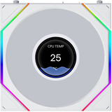 Lian Li UNI FAN TL LCD FLEX 120 Wireless, Gehäuselüfter weiß, 3er Pack mit Controller, 124 mm