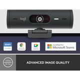 Logitech Brio 500, Webcam schwarz, Graphite