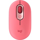 Logitech POP Heartbreaker, Maus rosa/rot, mit Emoji-Taste